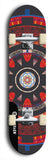 Skateboard deck: Limited edition, North American maple skateboard deck designed by underground artist BellyRash - available widths 7.5 to 8.5 inches in both mellow concave and steep concave shapes. Artwork: DHARMAMECHANIC logo brand popsicle-shaped deck 