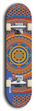 Skateboard deck: Limited edition, North American maple skateboard deck designed by underground artist BellyRash - available widths 7.5 to 8.5 inches in both mellow concave and steep concave shapes. Artwork: DHARMAMECHANIC logo brand popsicle-shaped deck 