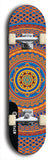 Skateboard deck: Limited edition, North American maple skateboard deck designed by underground artist BellyRash - available widths 7.5 to 8.5 inches in both mellow concave and steep concave shapes. Artwork: DHARMAMECHANIC logo brand popsicle-shaped deck 