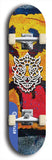 Skateboard deck: Limited edition, North American maple skateboard deck designed by underground artist BellyRash -- available in widths 7.5 to 8.5 inches in both mellow concave and steep concave shapes. Artwork: WARTHOG brand popsicle-shaped skateboard deck with WARTHOG logo broken into multiple colors and shades