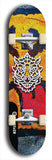 Skateboard deck: Limited edition, North American maple skateboard deck designed by underground artist BellyRash -- available in widths 7.5 to 8.5 inches in both mellow concave and steep concave shapes. Artwork: WARTHOG brand popsicle-shaped skateboard deck with WARTHOG logo broken into multiple colors and shades