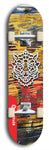 Skateboard deck: Limited edition, North American maple skateboard deck designed by underground artist BellyRash -- available in widths 7.5 to 8.5 inches in both mellow concave and steep concave shapes. Artwork: WARTHOG brand popsicle-shaped skateboard deck with WARTHOG logo broken into multiple colors and shades