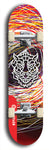 Skateboard deck: Limited edition, North American maple skateboard deck designed by underground artist BellyRash -- available in widths 7.5 to 8.5 inches in both mellow concave and steep concave shapes. Artwork: WARTHOG brand popsicle-shaped skateboard deck with WARTHOG logo broken into multiple colors and shades