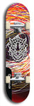 Skateboard deck: Limited edition, North American maple skateboard deck designed by underground artist BellyRash -- available in widths 7.5 to 8.5 inches in both mellow concave and steep concave shapes. Artwork: WARTHOG brand popsicle-shaped skateboard deck with WARTHOG logo broken into multiple colors and shades