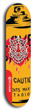 Skateboard deck: Limited edition, North American maple skateboard deck designed by underground artist BellyRash -- available in widths 7.5 to 8.5 inches in both mellow concave and steep concave shapes. Artwork: WARTHOG brand popsicle-shaped skateboard deck with WARTHOG logo broken into multiple colors and shades