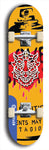 Skateboard deck: Limited edition, North American maple skateboard deck designed by underground artist BellyRash -- available in widths 7.5 to 8.5 inches in both mellow concave and steep concave shapes. Artwork: WARTHOG brand popsicle-shaped skateboard deck with WARTHOG logo broken into multiple colors and shades