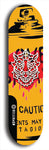 Skateboard deck: Limited edition, North American maple skateboard deck designed by underground artist BellyRash -- available in widths 7.5 to 8.5 inches in both mellow concave and steep concave shapes. Artwork: WARTHOG brand popsicle-shaped skateboard deck with WARTHOG logo broken into multiple colors and shades