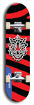 Skateboard deck: Limited edition, North American maple skateboard deck designed by underground artist BellyRash -- available in widths 7.5 to 8.5 inches in both mellow concave and steep concave shapes. Artwork: WARTHOG brand popsicle-shaped skateboard deck with WARTHOG logo broken into multiple colors and shades