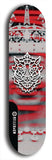 Skateboard deck: Limited edition, North American maple skateboard deck designed by underground artist BellyRash -- available in widths 7.5 to 8.5 inches in both mellow concave and steep concave shapes. Artwork: WARTHOG brand popsicle-shaped skateboard deck with WARTHOG logo broken into multiple colors and shades