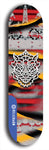 Skateboard deck: Limited edition, North American maple skateboard deck designed by underground artist BellyRash -- available in widths 7.5 to 8.5 inches in both mellow concave and steep concave shapes. Artwork: WARTHOG brand popsicle-shaped skateboard deck with WARTHOG logo broken into multiple colors and shades