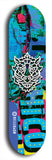 Skateboard deck: Limited edition, North American maple skateboard deck designed by underground artist BellyRash -- available in widths 7.5 to 8.5 inches in both mellow concave and steep concave shapes. Artwork: WARTHOG brand popsicle-shaped skateboard deck with WARTHOG logo broken into multiple colors and shades