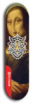 Skateboard deck: Limited edition, North American maple skateboard deck designed by underground artist BellyRash -- available in widths 7.5 to 8.5 inches in both mellow concave and steep concave shapes. Artwork: WARTHOG brand popsicle-shaped skateboard deck with WARTHOG logo broken into multiple colors and shades