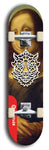 Skateboard deck: Limited edition, North American maple skateboard deck designed by underground artist BellyRash -- available in widths 7.5 to 8.5 inches in both mellow concave and steep concave shapes. Artwork: WARTHOG brand popsicle-shaped skateboard deck with WARTHOG logo broken into multiple colors and shades