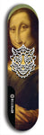 Skateboard deck: Limited edition, North American maple skateboard deck designed by underground artist BellyRash -- available in widths 7.5 to 8.5 inches in both mellow concave and steep concave shapes. Artwork: WARTHOG brand popsicle-shaped skateboard deck with WARTHOG logo broken into multiple colors and shades