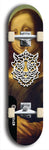 Skateboard deck: Limited edition, North American maple skateboard deck designed by underground artist BellyRash -- available in widths 7.5 to 8.5 inches in both mellow concave and steep concave shapes. Artwork: WARTHOG brand popsicle-shaped skateboard deck with WARTHOG logo broken into multiple colors and shades