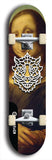 Skateboard deck: Limited edition, North American maple skateboard deck designed by underground artist BellyRash -- available in widths 7.5 to 8.5 inches in both mellow concave and steep concave shapes. Artwork: WARTHOG brand popsicle-shaped skateboard deck with WARTHOG logo broken into multiple colors and shades