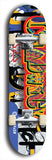 Limited edition, North American maple skateboard deck designed by underground artist BellyRash - available widths 7.5 to 8.5 inches in both mellow concave and steep concave shapes. Artwork: CHADWICK brand popsicle-shaped with large CHADWICK logo multi-colored patterned background