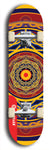 Skateboard deck: Limited edition, North American maple skateboard deck designed by underground artist BellyRash - available widths 7.5 to 8.5 inches in both mellow concave and steep concave shapes. Artwork: DHARMAMECHANIC logo brand popsicle-shaped deck 