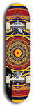 Skateboard deck: Limited edition, North American maple skateboard deck designed by underground artist BellyRash - available widths 7.5 to 8.5 inches in both mellow concave and steep concave shapes. Artwork: DHARMAMECHANIC logo brand popsicle-shaped deck 