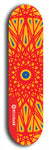 Skateboard deck: Limited edition, North American maple skateboard deck designed by underground artist BellyRash - available widths 7.5 to 8.5 inches in both mellow concave and steep concave shapes. Artwork: DHARMAMECHANIC logo brand popsicle-shaped deck 