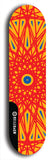 Skateboard deck: Limited edition, North American maple skateboard deck designed by underground artist BellyRash - available widths 7.5 to 8.5 inches in both mellow concave and steep concave shapes. Artwork: DHARMAMECHANIC logo brand popsicle-shaped deck 