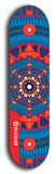 Skateboard deck: Limited edition, North American maple skateboard deck designed by underground artist BellyRash - available widths 7.5 to 8.5 inches in both mellow concave and steep concave shapes. Artwork: DHARMAMECHANIC logo brand popsicle-shaped deck 