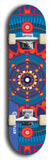 Skateboard deck: Limited edition, North American maple skateboard deck designed by underground artist BellyRash - available widths 7.5 to 8.5 inches in both mellow concave and steep concave shapes. Artwork: DHARMAMECHANIC logo brand popsicle-shaped deck 