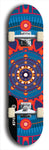 Skateboard deck: Limited edition, North American maple skateboard deck designed by underground artist BellyRash - available widths 7.5 to 8.5 inches in both mellow concave and steep concave shapes. Artwork: DHARMAMECHANIC logo brand popsicle-shaped deck 