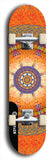 Skateboard deck: Limited edition, North American maple skateboard deck designed by underground artist BellyRash - available widths 7.5 to 8.5 inches in both mellow concave and steep concave shapes. Artwork: DHARMAMECHANIC logo brand popsicle-shaped deck 