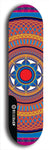 Skateboard deck: Limited edition, North American maple skateboard deck designed by underground artist BellyRash - available widths 7.5 to 8.5 inches in both mellow concave and steep concave shapes. Artwork: DHARMAMECHANIC logo brand popsicle-shaped deck 