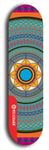 Skateboard deck: Limited edition, North American maple skateboard deck designed by underground artist BellyRash - available widths 7.5 to 8.5 inches in both mellow concave and steep concave shapes. Artwork: DHARMAMECHANIC logo brand popsicle-shaped deck 