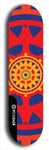 Skateboard deck: Limited edition, North American maple skateboard deck designed by underground artist BellyRash - available widths 7.5 to 8.5 inches in both mellow concave and steep concave shapes. Artwork: DHARMAMECHANIC logo brand popsicle-shaped deck 