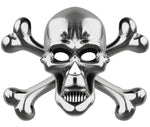 Chrome skull and crossbones. BellyRash xBones logo.